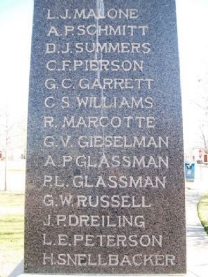 Logan County World War II Honor Roll. Click for full size. Logan County World War II Honor Roll image. Click for full size.