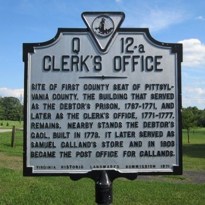 Clerk's Office Marker. Click for full size. Clerk's Office Marker image. Click for full size.
