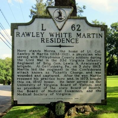 Rawley White Martin Residence Marker image. Click for full size.