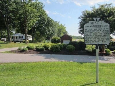John Weatherford's Grave Marker. Click for full size. John Weatherford's Grave Marker image. Click for full size.