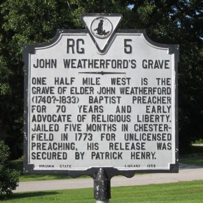 John Weatherford's Grave Marker image. Click for full size.