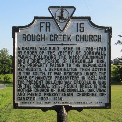 Rough Creek Church Marker image. Click for full size.