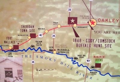 Map on Oakley: Birthplace of the Legend Marker image. Click for full size.