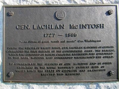Gen. Lachlan McIntosh Marker image. Click for full size.