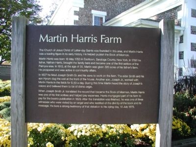 Martin Harris Farm Marker image. Click for full size.