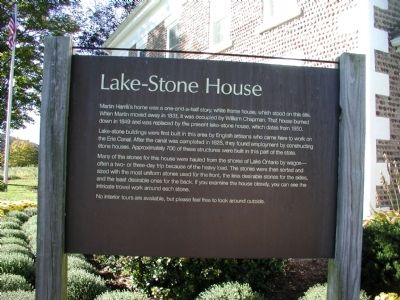 Lake Stone House Marker. Click for full size. Lake Stone House Marker image. Click for full size.