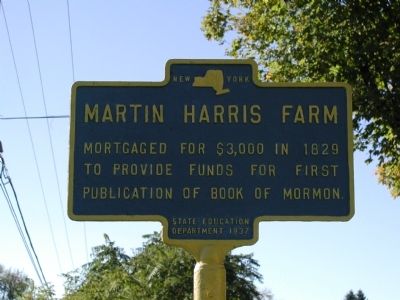 Martin Harris Farm Marker image. Click for full size.
