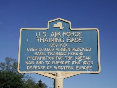 U.S. Air Force Training Base Marker. Click for full size. U.S. Air Force Training Base Marker image. Click for full size.