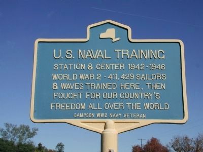 U. S. Naval Training Station & Center 1942-1946 Marker. Click for full size. U. S. Naval Training Station & Center 1942-1946 Marker image. Click for full size.
