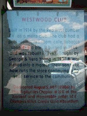 Westwood Club Marker. Click for full size. Westwood Club Marker image. Click for full size.