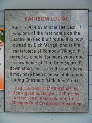 Rainbow Lodge Marker image. Click for full size.