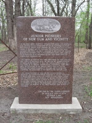 Junior Pioneers of New Ulm and Vicinity Marker image. Click for full size.