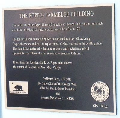 The Poppe-Parmelee Building Marker. Click for full size. The Poppe-Parmelee Building Marker image. Click for full size.