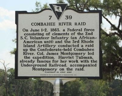 Combahee River Raid Marker image. Click for full size.