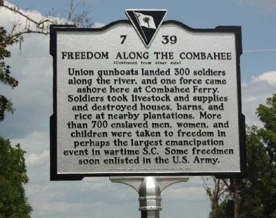 Freedom Along The Combahee Marker image. Click for full size.