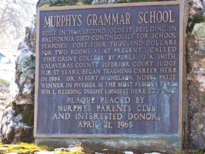 Murphys Grammar School Marker. Click for full size. Murphys Grammar School Marker image. Click for full size.