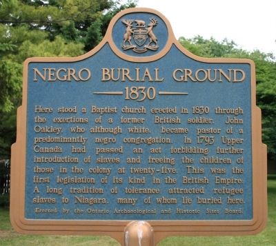 Negro Burial Ground 1830 Marker image. Click for full size.