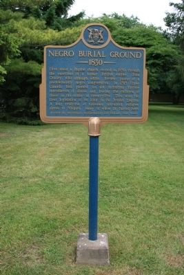 Negro Burial Ground 1830 Marker image. Click for full size.