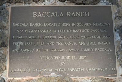 Baccala Ranch Marker. Click for full size. Baccala Ranch Marker image. Click for full size.
