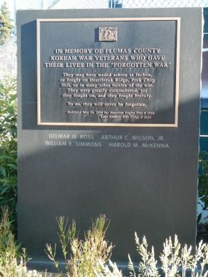 Plumas County Korean War Memorial Marker image. Click for full size.