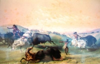 Illustration on Inhabitants of the Kansas Plains Marker. Click for full size. Illustration on Inhabitants of the Kansas Plains Marker image. Click for full size.