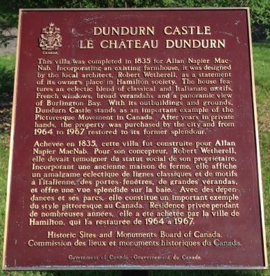 Dundurn Castle Marker. Click for full size. Dundurn Castle Marker image. Click for full size.
