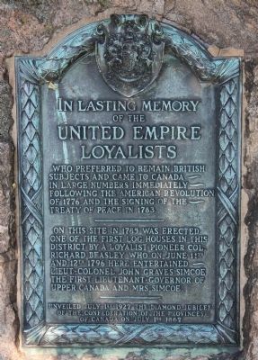 United Empire Loyalists Marker image. Click for full size.