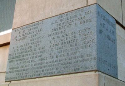 Ness County Courthouse Cornerstone image. Click for full size.