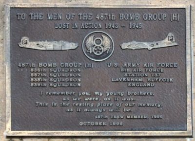 487th Bomb Group Marker image. Click for full size.
