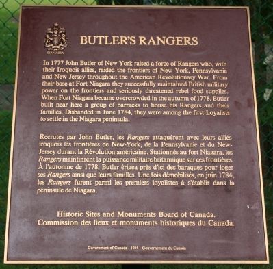 Butler's Rangers Marker image. Click for full size.