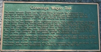 Conestoga Wagon Trek Marker image. Click for full size.