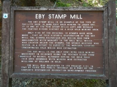 Eby Stamp Mill Marker image. Click for full size.
