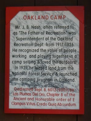 Oakland Camp Marker. Click for full size. Oakland Camp Marker image. Click for full size.