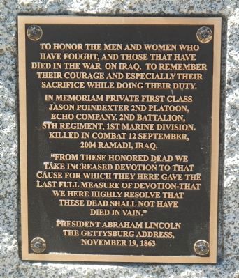 Taylorsville Veterans Memorial Marker image. Click for full size.