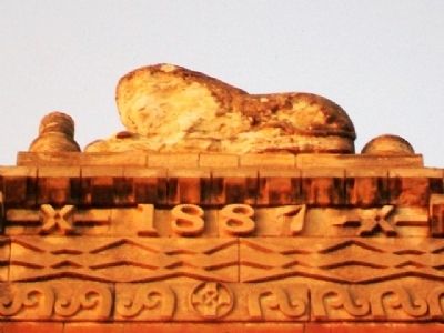 Lion Block Lion Carving Detail image. Click for full size.