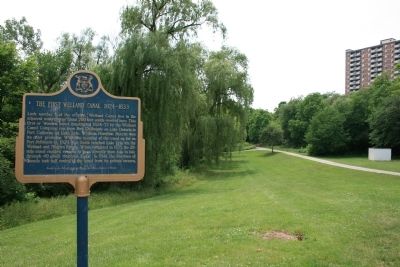 The First Welland Canal 1824-1833 Marker image. Click for full size.