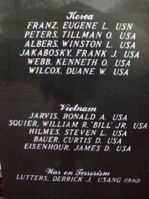 Veterans Memorial Honor roll image. Click for full size.