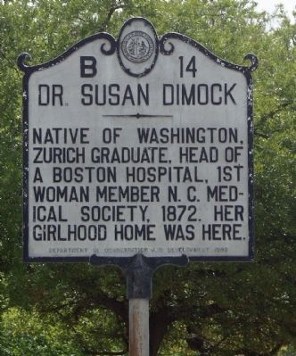 Dr. Susan Dimock Marker image. Click for full size.