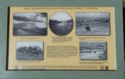 Early Transportation in Eastern Plumas County, California Panel 4 image. Click for full size.
