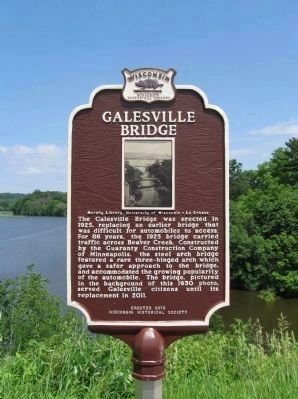 Galesville Bridge Marker image. Click for full size.