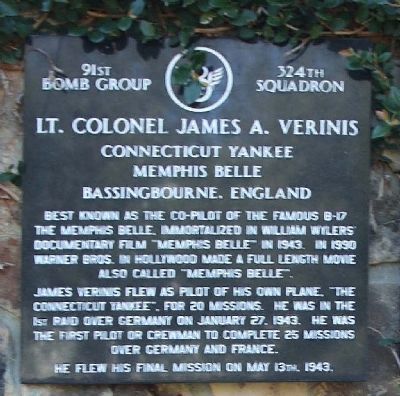 Lt. Colonel James A. Verinis Marker image. Click for full size.