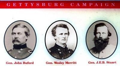 Generals Buford, Merritt and Stuart image. Click for full size.
