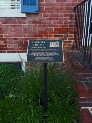 Creeger House Marker. Click for full size. Creeger House Marker image. Click for full size.