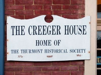 Creeger House Sign. Click for full size. Creeger House Sign image. Click for full size.