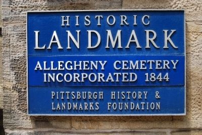 Allegheny Cemetery Incorporated Marker image. Click for full size.