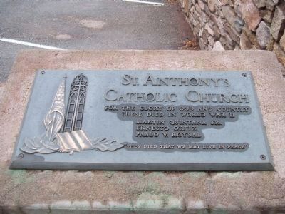 St. Anthony's Catholic Church War Memorial Marker image. Click for full size.