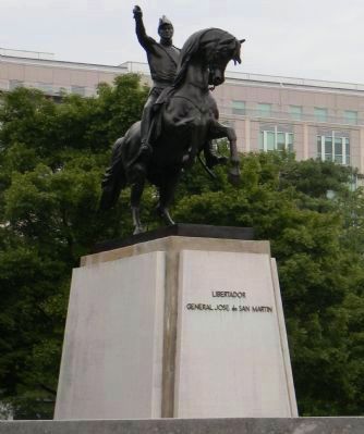 Statue of the Liberator, José de San Martín - viewed from the southwest. Click for full size. Statue of the Liberator, José de San Martín - viewed from the southwest image. Click for full size.