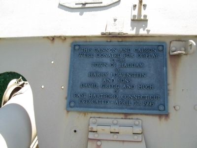 Plaque on the Cannon image. Click for full size.