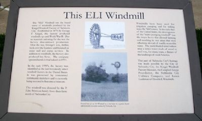 This ELI Windmill Marker. Click for full size. This ELI Windmill Marker image. Click for full size.
