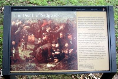 The Death of Sedgwick Marker image. Click for full size.